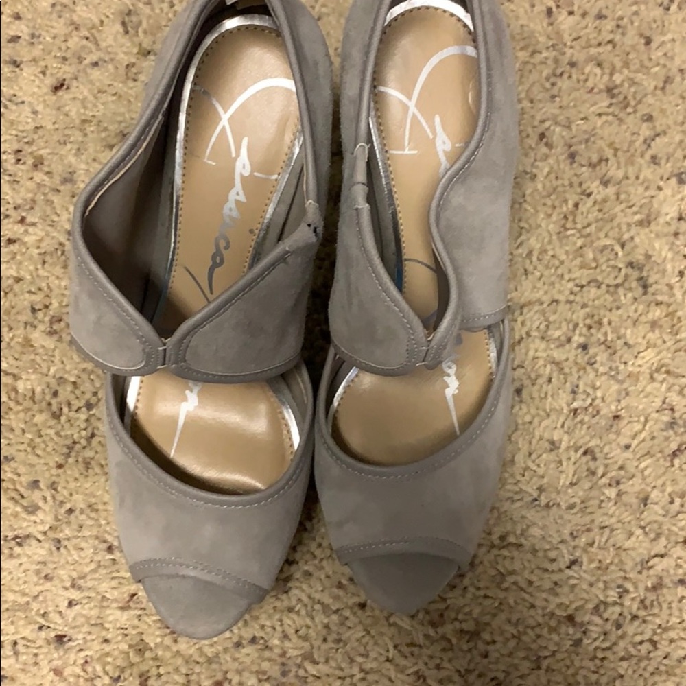 Grey Jessica Simpson heels